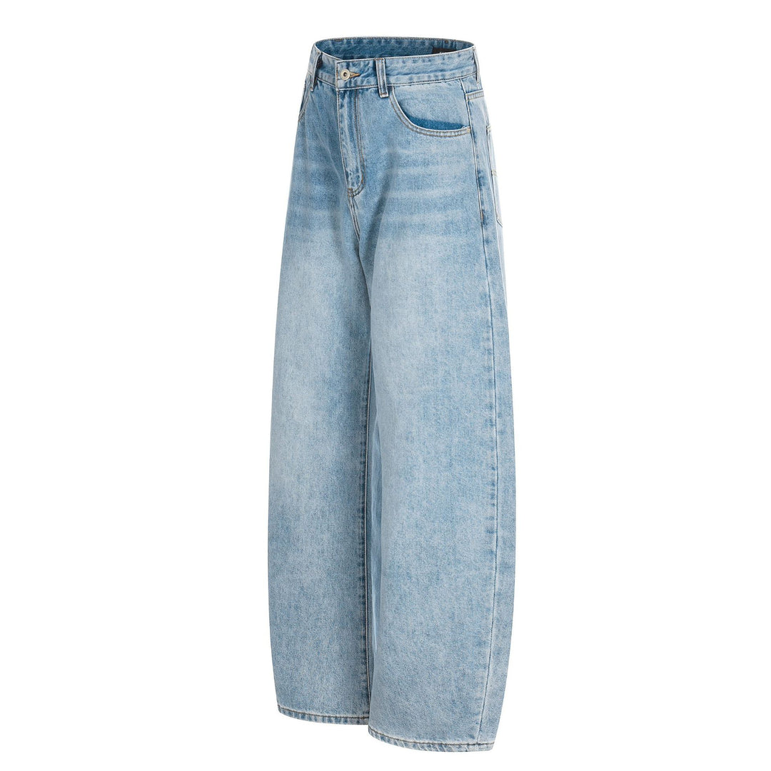 Damen Weite Cropped-Denim-Culotte mit hoher Taille und Fünf‑Taschen‑Details Drune