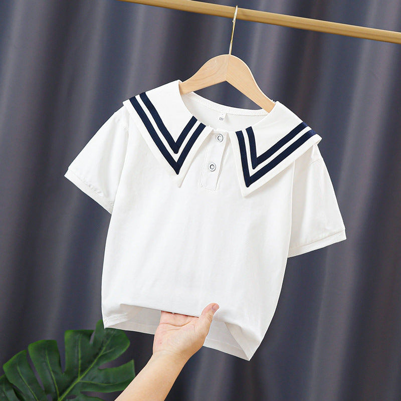 Damen Polo Shirt mit maritimem Kragen Drune