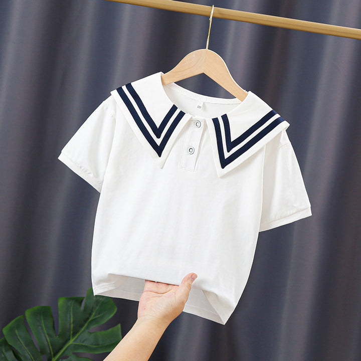 Damen Polo Shirt mit maritimem Kragen Drune