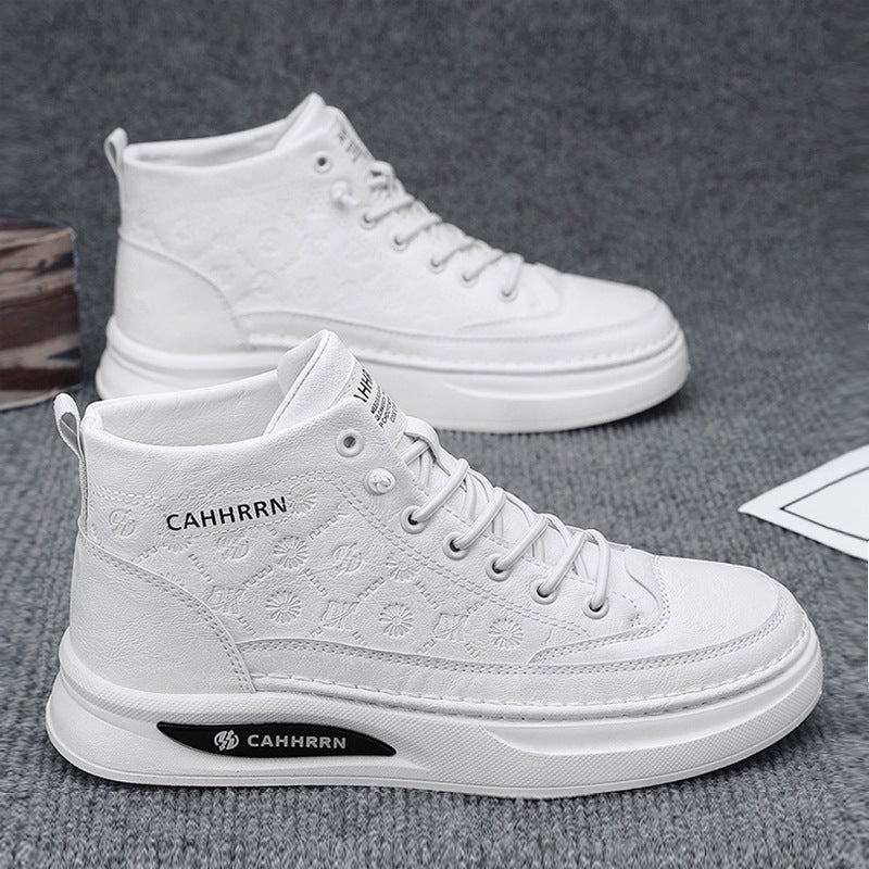 Damen Modische High-Top Sneakers mit atmungsaktiver Oberflächenstruktur Drune