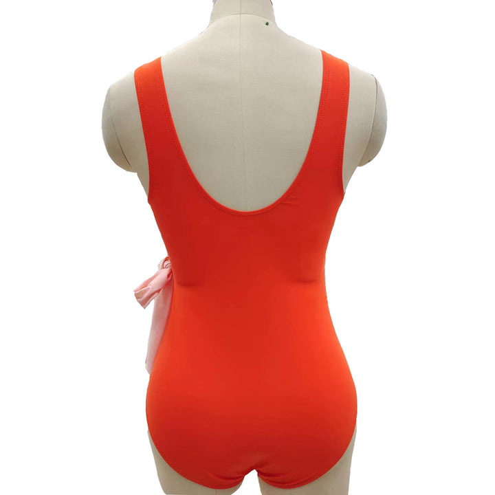 Damen Eleganter Wickelbadeanzug mit asymmetrischem Schnitt Drune