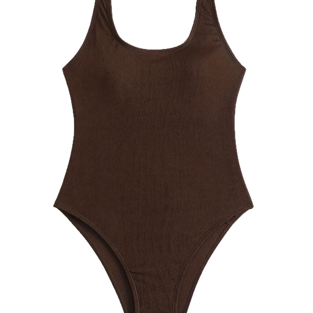 Damen Einteiler Badeanzug mit elegantem Rücken-Detail Drune