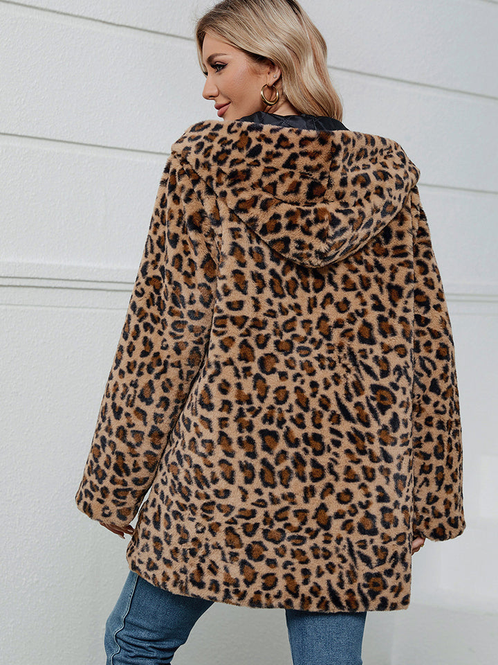 Damen futuristische Leopardenfelljacke Drune