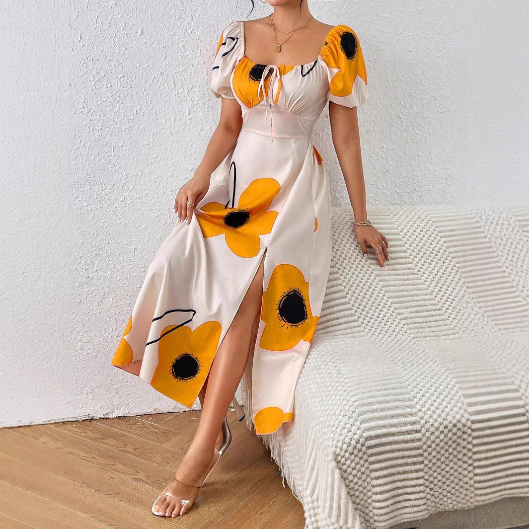 Damen Blütenverziertes Sommerkleid Drune