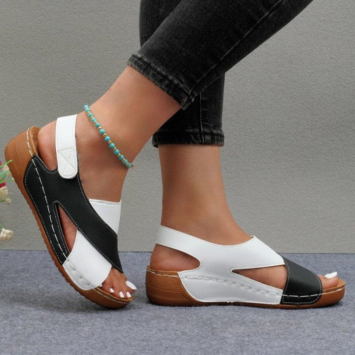 Damen Komfortable und stylische Sandalen mit Tragekomfort und modischen Ausschnitten Drune