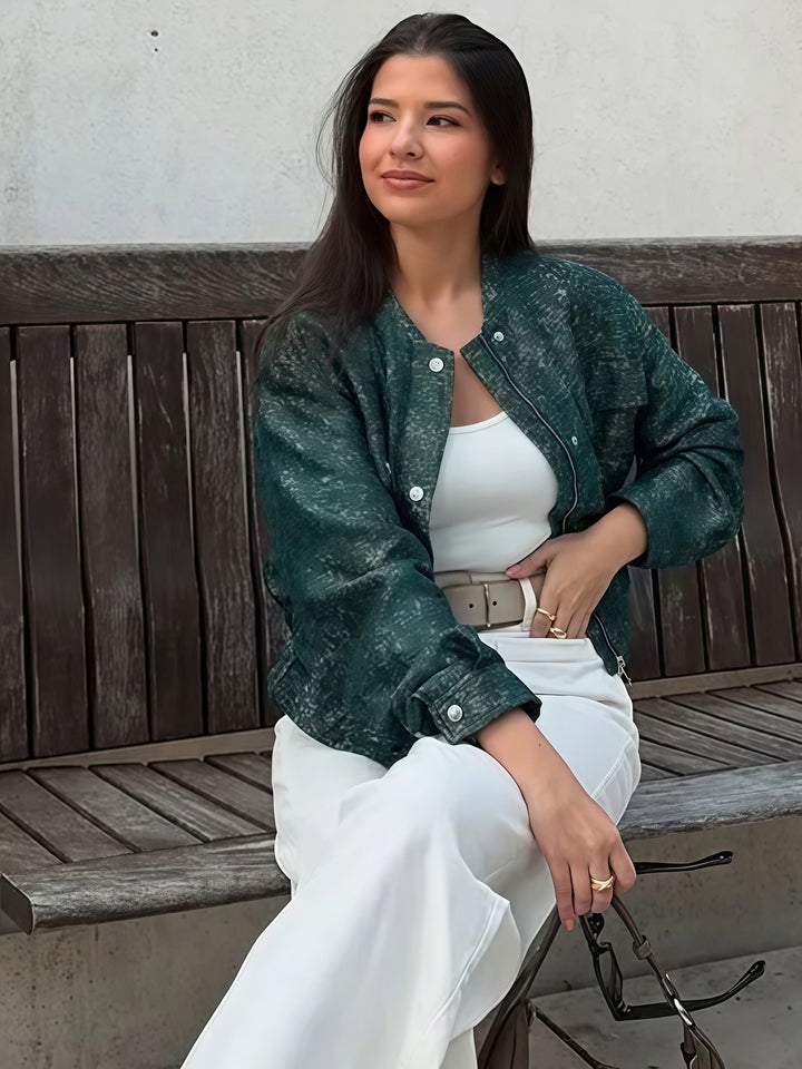 Damen Lässige Oversized-Jacke mit Knopfverschluss Drune