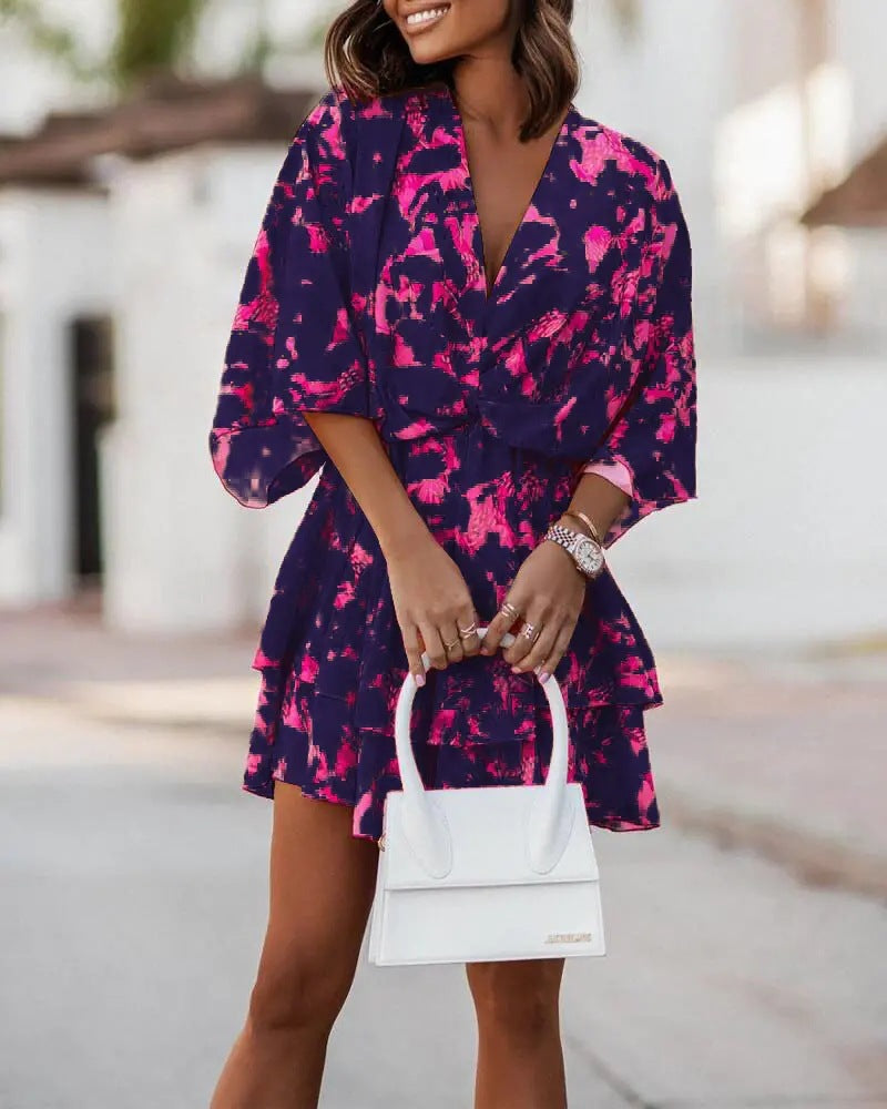 Damen Sommerkleid im lässigen Chiffon-Stil Drune