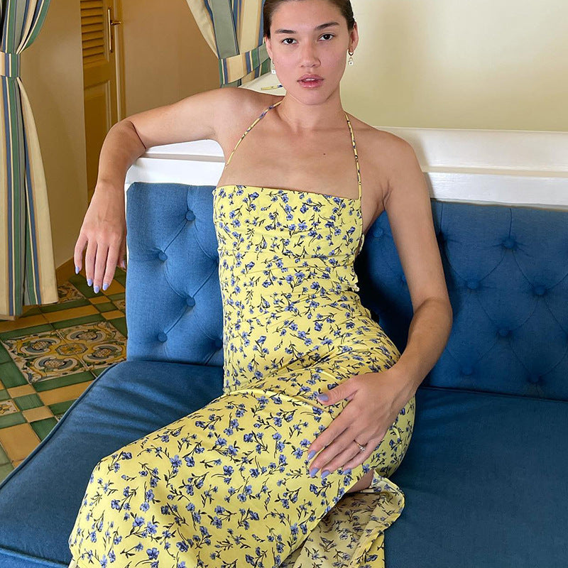 Damen Maxikleid mit floralem Muster Drune