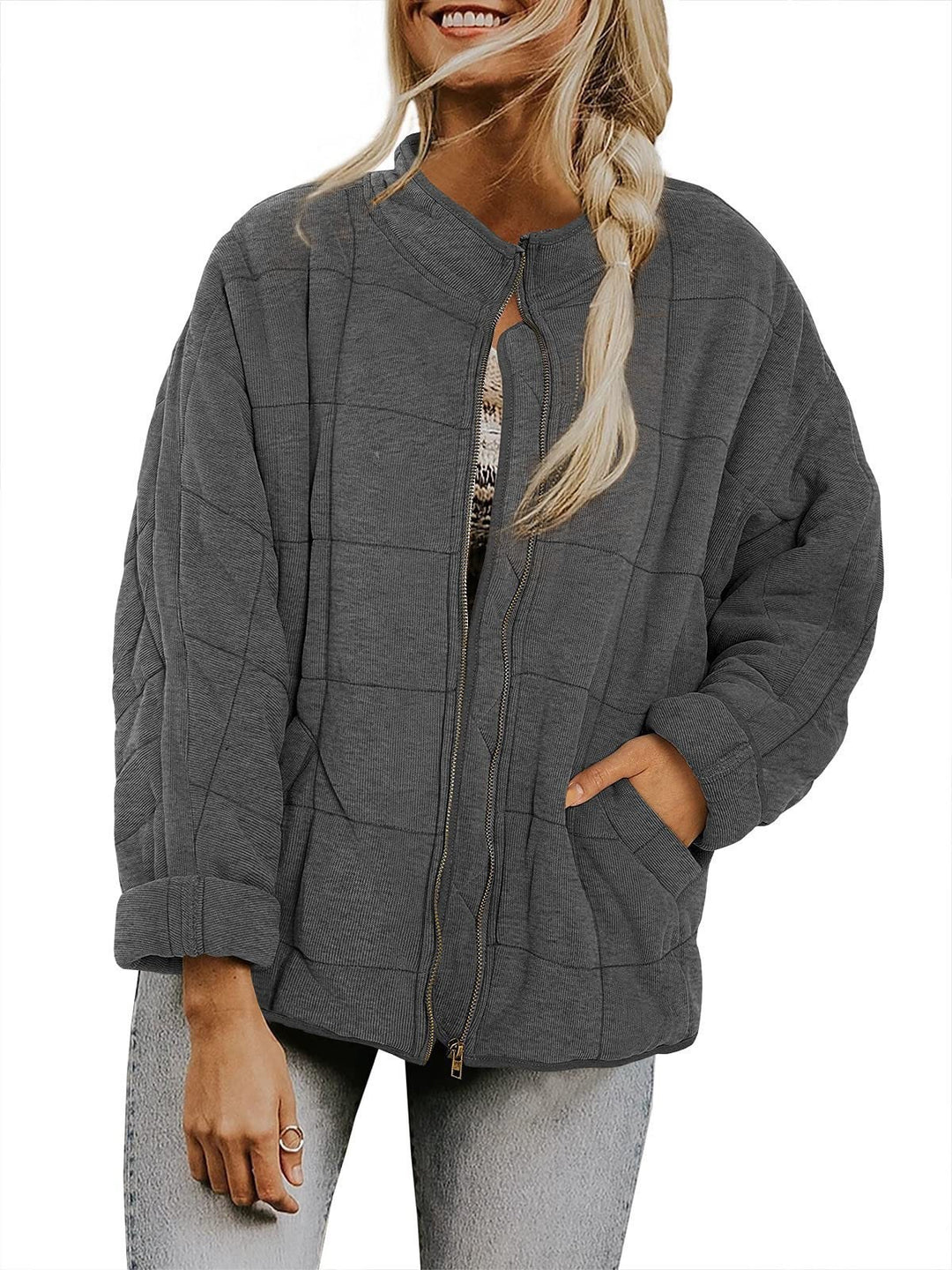 Damen Übergroße Steppjacke Drune