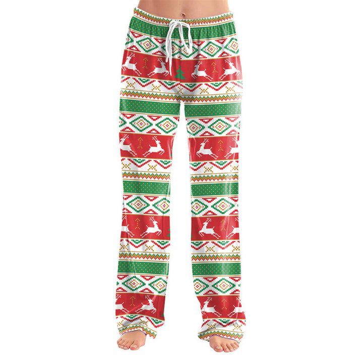 Damen Gemusterte Weihnachts-Jogginghose Drune