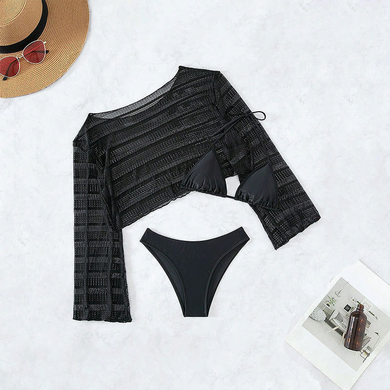 Damen Netzshirt und Bikiniset Drune