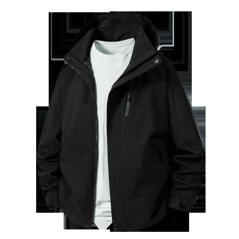 Herren technische Übergangsjacke mit verstellbarem Kapuzenrand Drune