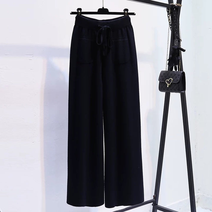 Damen Weite Jersey-Hose mit elastischem Bund und praktischen Taschen Drune