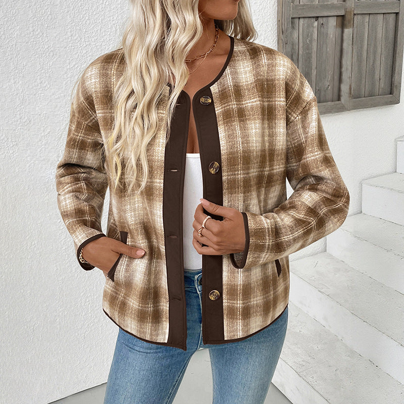 Damen Fleecejacke im karomuster Drune