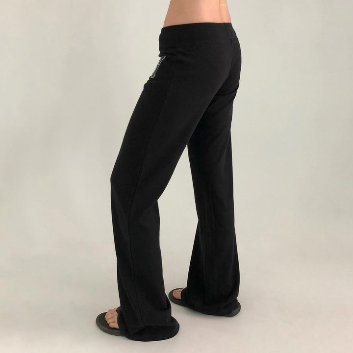 Damen Weiche High‑Waist Lounge‑Hose mit weitem Bein, Tunnelzug und dezentem Markenstick Drune