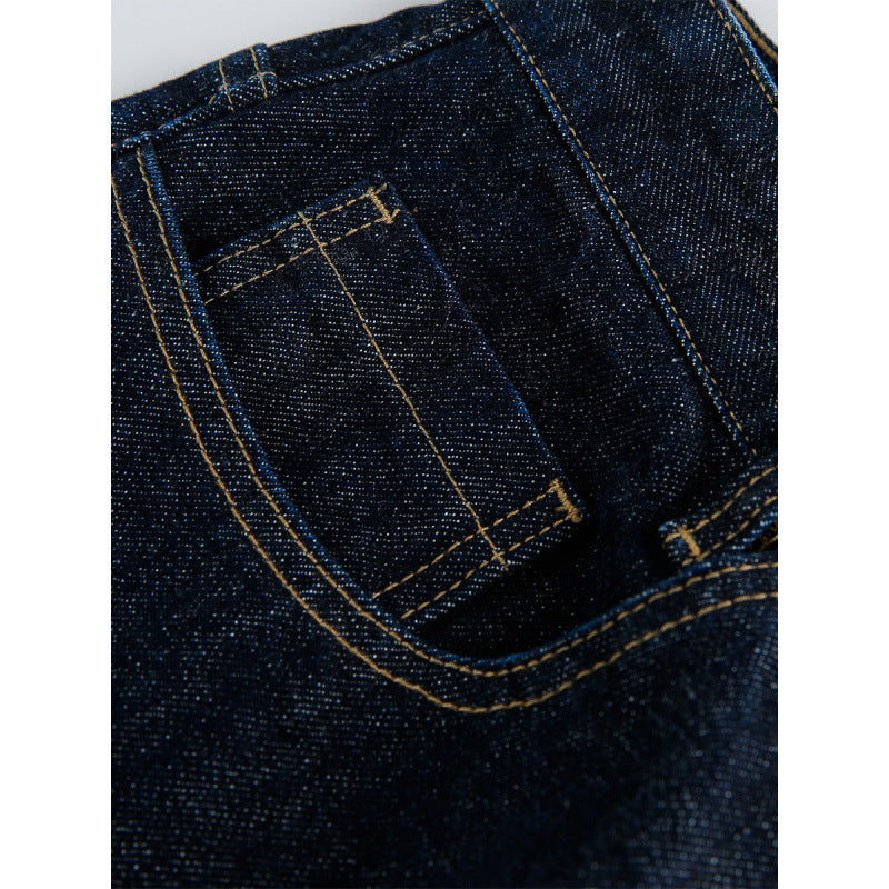 Damen High‑Waist Straight‑Leg Raw‑Denimjeans mit Relaxed‑Fit und Five‑Pocket‑Design Drune