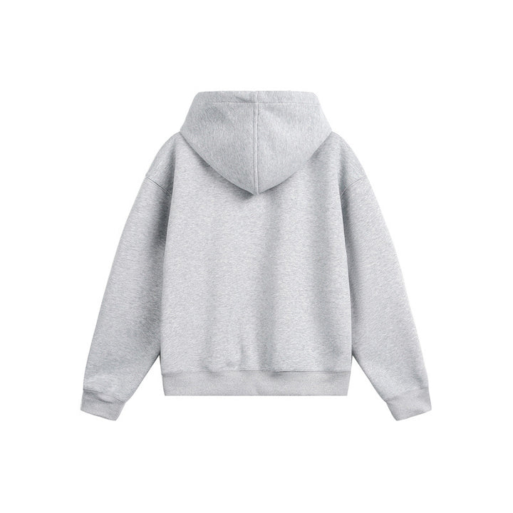 Unisex Kapuzen‑Sweatjacke mit Print‑Badges und Zweiwege‑Reißverschluss Drune