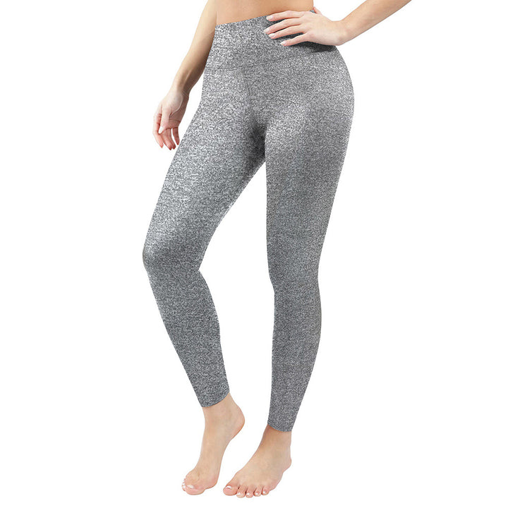 Damen Figurformende High‑Waist Leggings aus meliertem Power‑Stretch mit breitem Komfortbund Drune