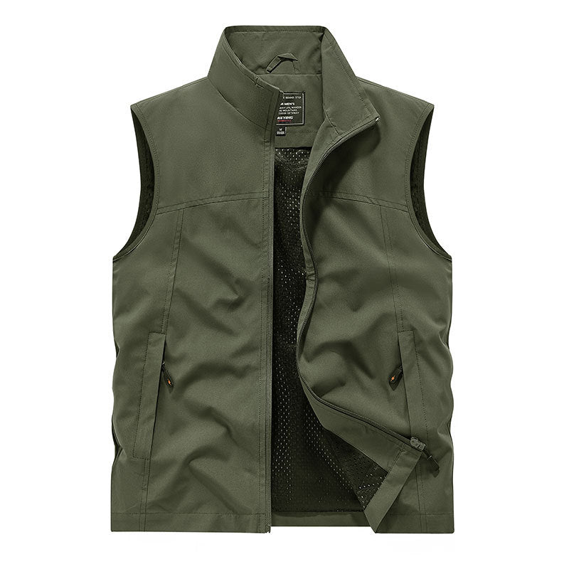 Herren Softshell-Weste mit Mesh-Innenfutter, windabweisend & Reißverschlusstaschen Drune