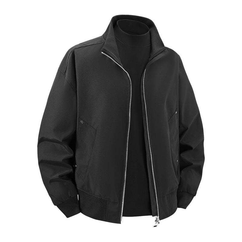 Herren Modische Übergangsjacke mit hohem Stehkragen Drune