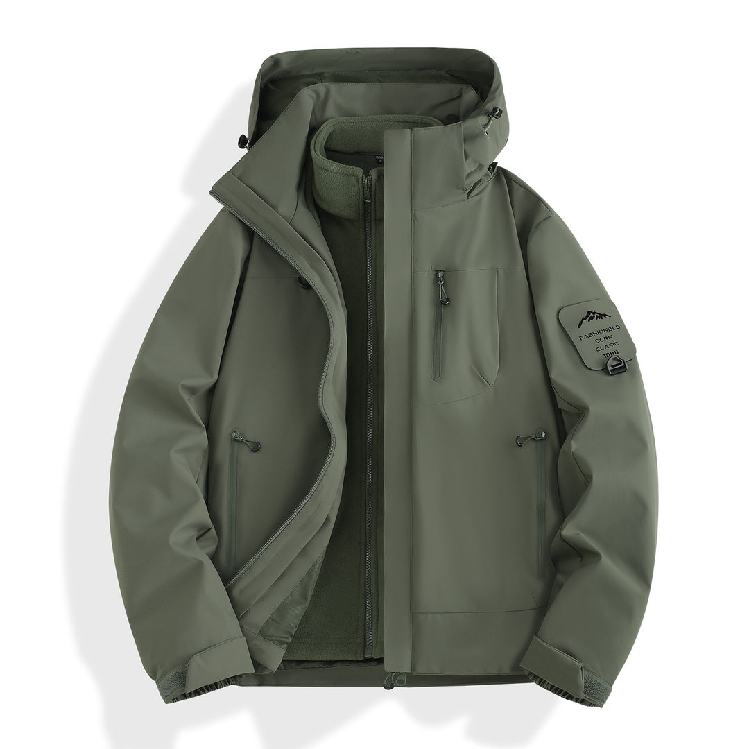 Damen zweilagige Softshell-Parka mit herausnehmbarem Fleecefutter und wasserdichten Reißverschlüssen Drune