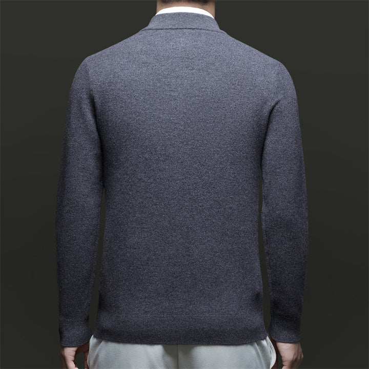 Herren Pullover mit modernem Stehkragen und hochwertigem Reißverschluss Drune