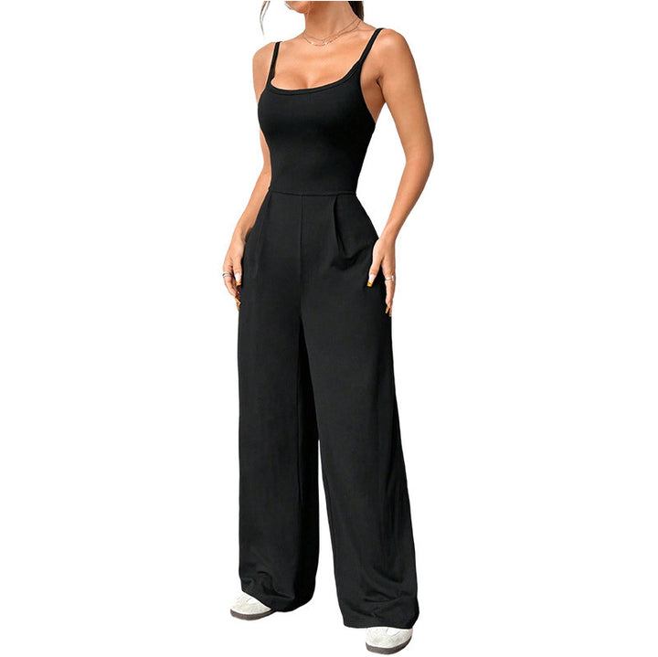 Damen Jumpsuit mit weitem Bein und elegantem Schnitt Drune