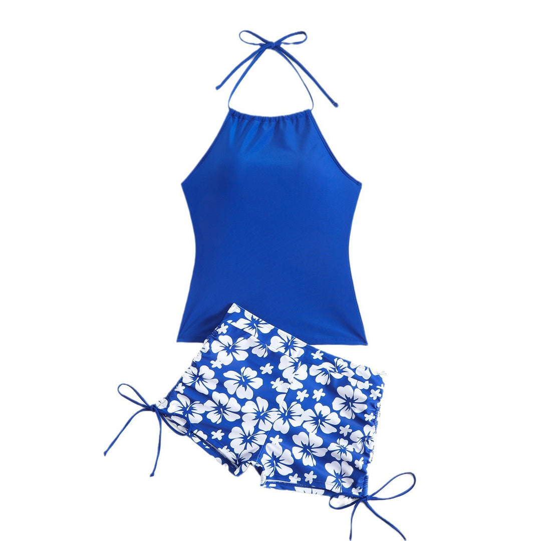 Damen Sportlicher Badeset mit modischen Blumenmuster Drune