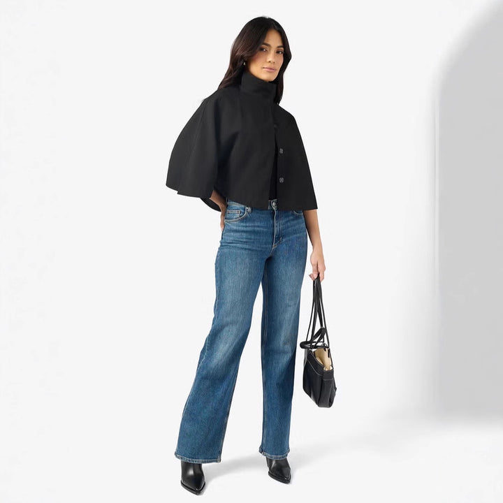 Damen Urbaner Cape-Oberteil Drune