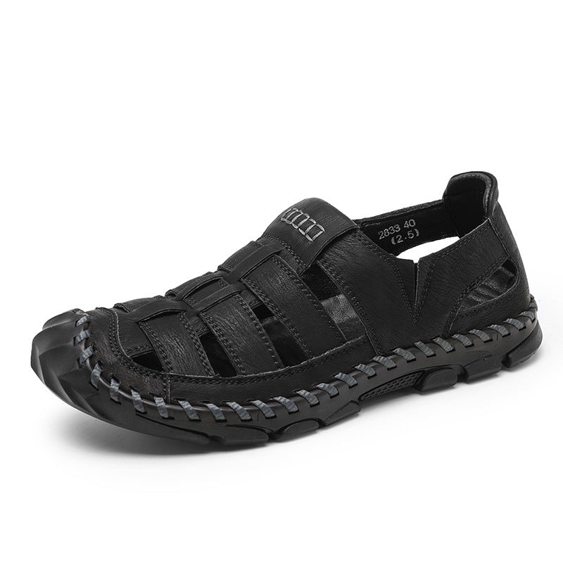 Herren Sandalen mit atmungsaktiven Riemen und rutschfester Sohle Drune