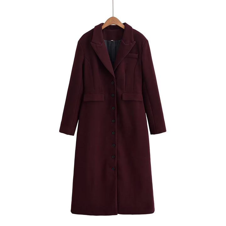 Damen eleganter Bouclé-Mantel Drune