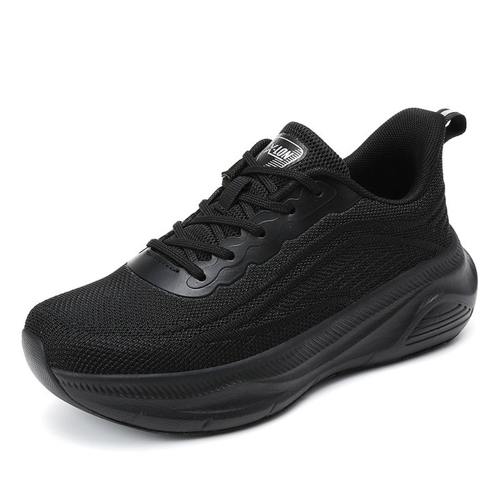 Damen nan atmungsaktive Lauftrainer mit dicker dämpfender Keilsohle und Komfort-Fußbett Drune