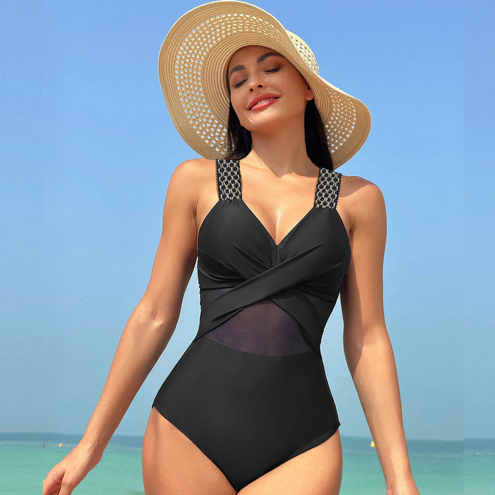 Damen Eleganter Badeanzug mit raffinierten Cut-Outs und verstellbaren Trägern Drune
