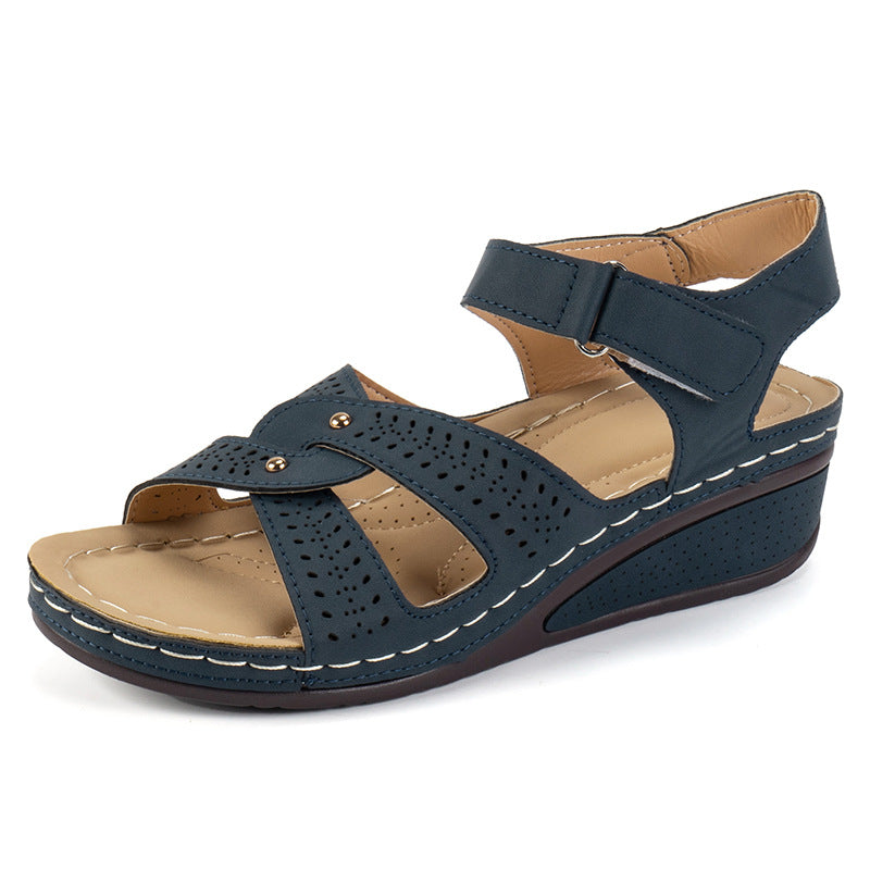 Damen Orthopädische Keil-Sandalen mit verstellbaren Riemen Drune
