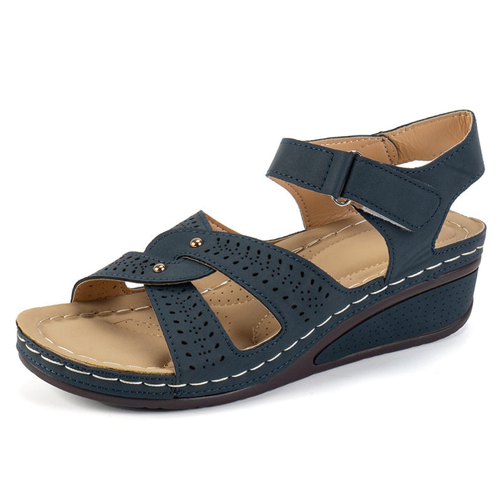 Damen Orthopädische Keil-Sandalen mit verstellbaren Riemen Drune