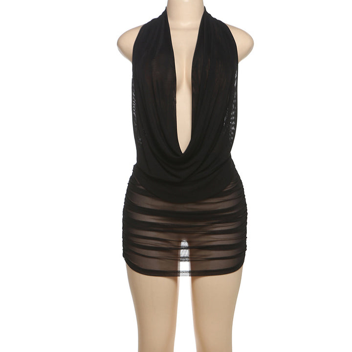 Damen trendiges Wickelkleid Drune
