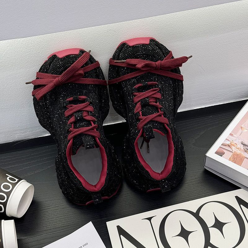 Damen Sportliche glitzernde Chunky-Sneaker mit gepolstertem Komfort Drune
