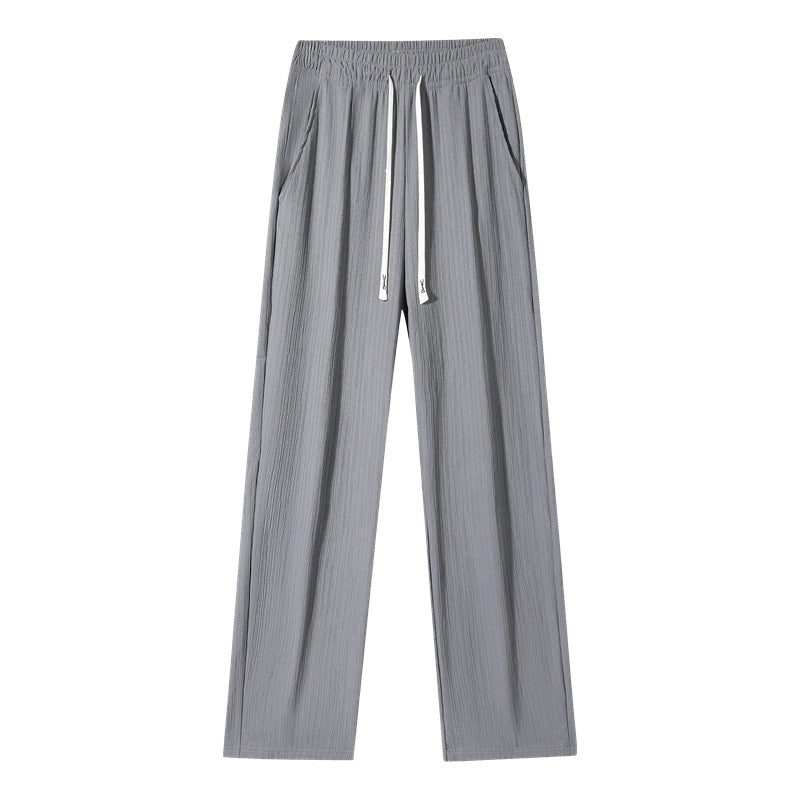 Damen weite Leinenoptik-Hose mit elastischem Bund, Tunnelzug & Seitentaschen Drune