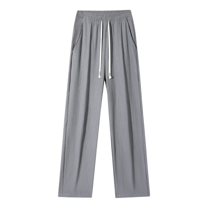 Damen weite Leinenoptik-Hose mit elastischem Bund, Tunnelzug & Seitentaschen Drune