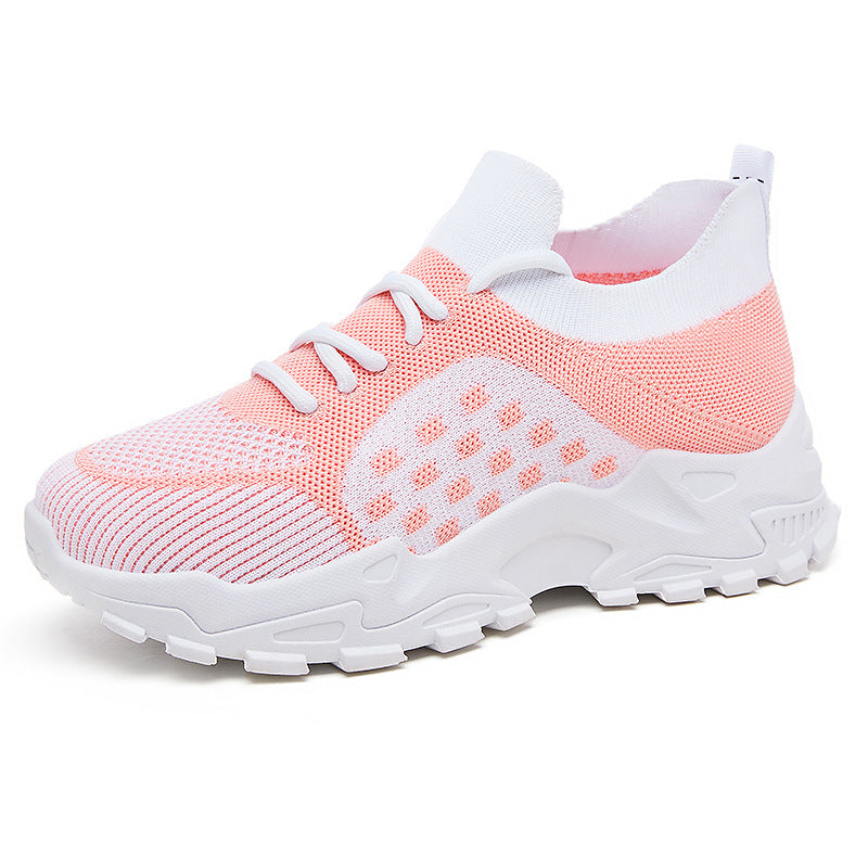 Damen Sportliche Sneaker mit atmungsaktiver Strickoberfläche und flexibler Sohle Drune