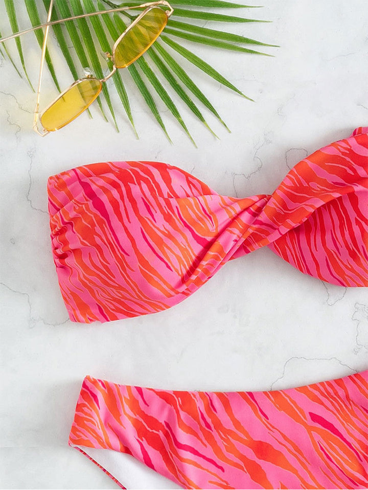 Damen Bandeau-Bikini mit raffinierten Drapierungen Drune