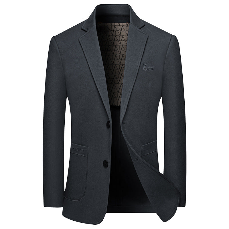 Herren Modernes Einreihiges City-Blazer mit aufgesetzten Taschen und leichter Halbfütterung Drune