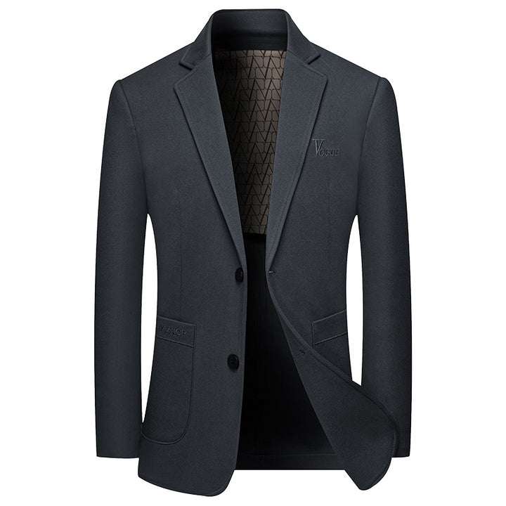 Herren Modernes Einreihiges City-Blazer mit aufgesetzten Taschen und leichter Halbfütterung Drune