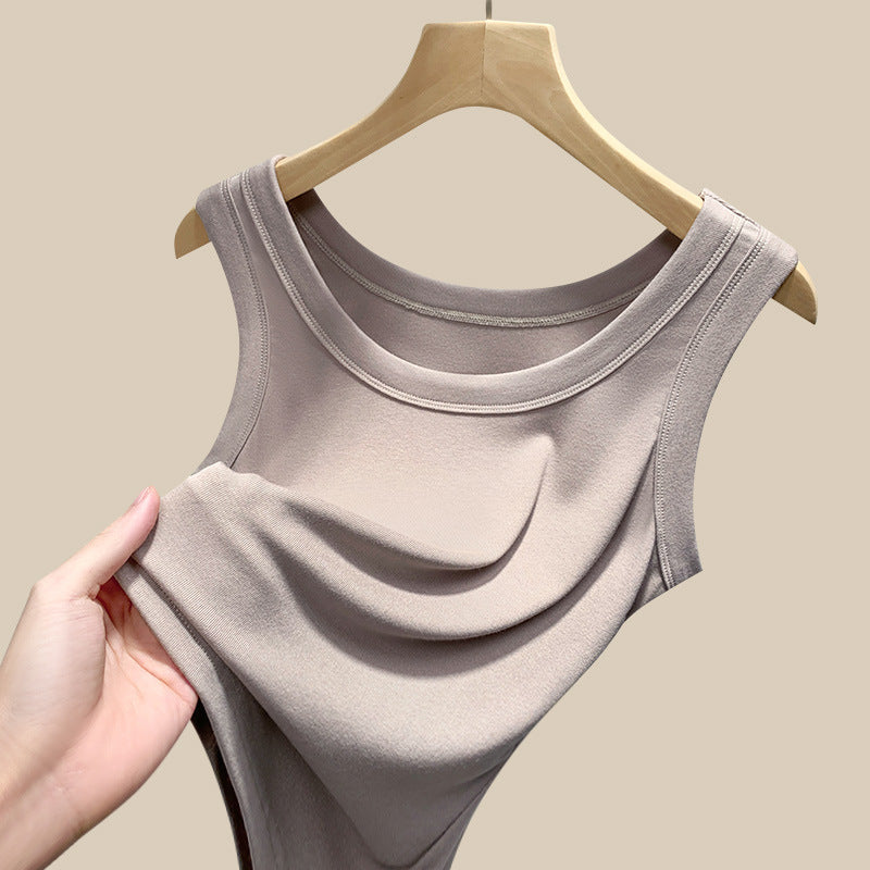 Damen Ärmelloses Basic-Top Aus Hochwertigem Material Drune