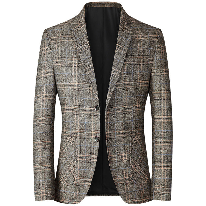 Herren Modernes Karomuster-Sakko im Heritage-Look mit fallendem Revers Drune