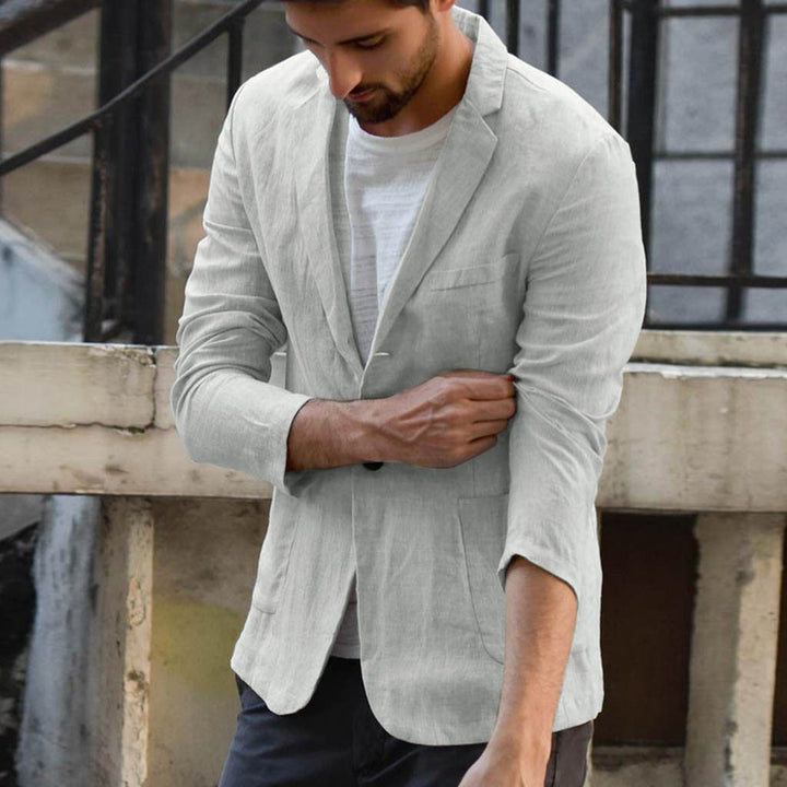 Herren Leinenblazer mit modernem Schnitt und stylischen Details Drune