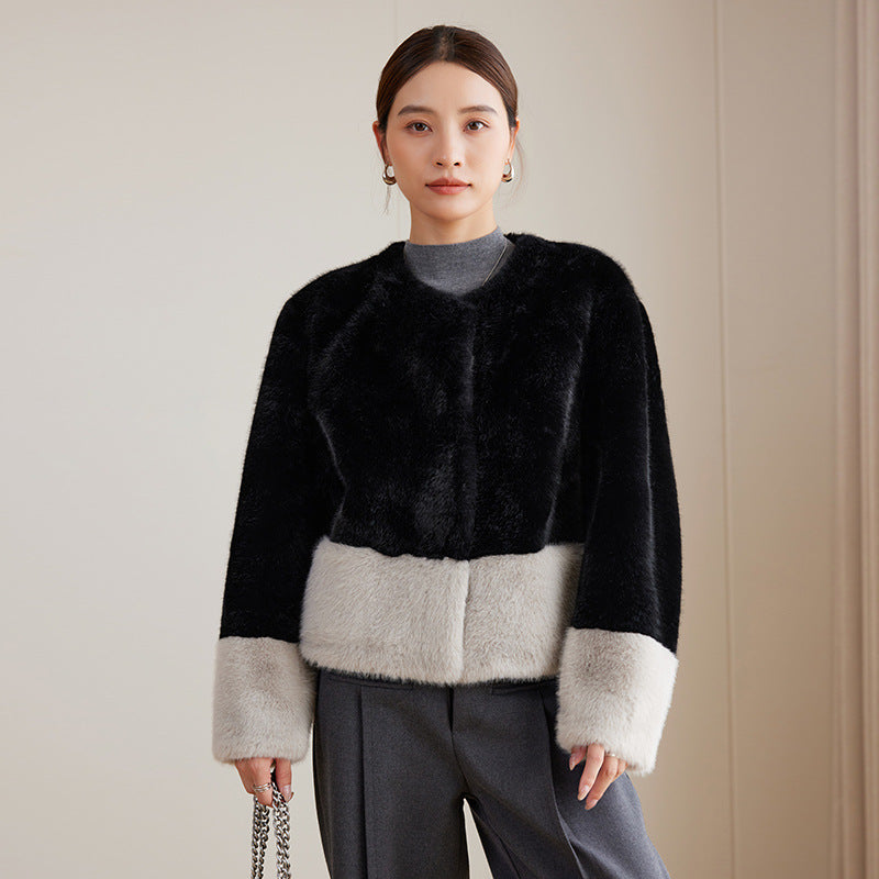 Damen Flauschige Kurzjacke Drune