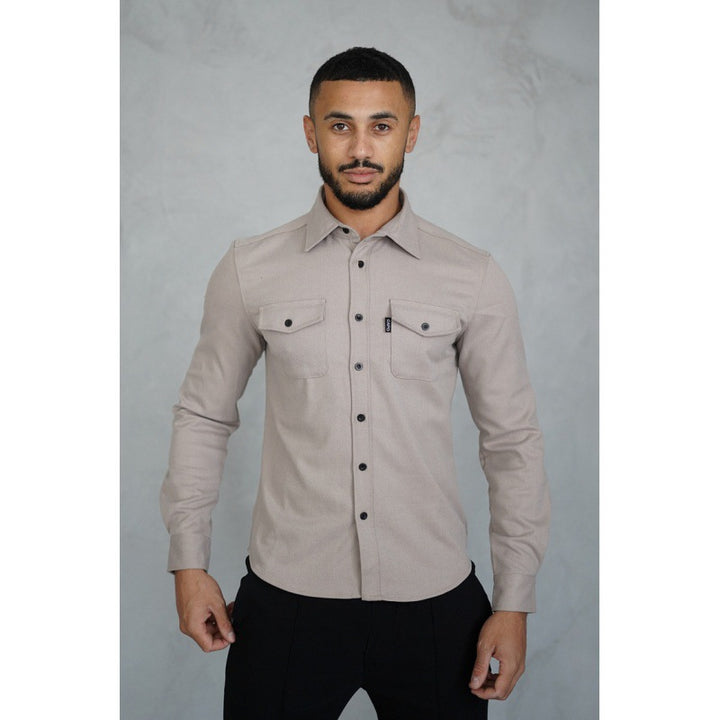 Herren Hemdjacke mit Brusttaschen und taillierter Passform Drune