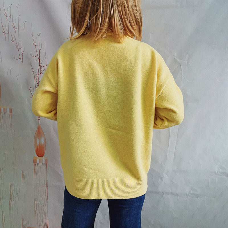 Drune | Einfarbiger Warmer Strickpullover Für Alltag
