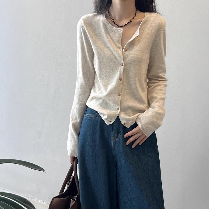 Damen Langarmshirt mit maritimem Streifenmuster und Knopfleiste Drune